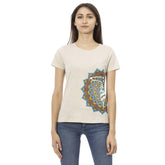 Trussardi Action Beige Cotton Women T-Shirt -   -  Trussardi Action.